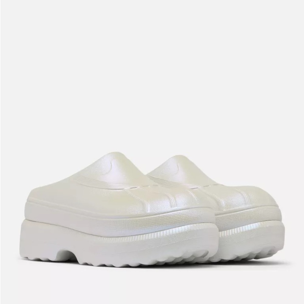 Women's White Platform Clogs